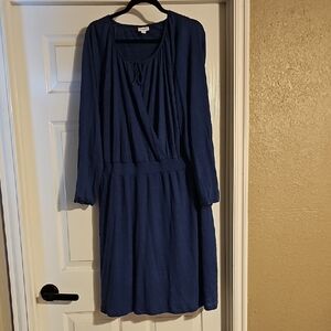 LuLaRoe Deep Blue Long Sleeve Dress